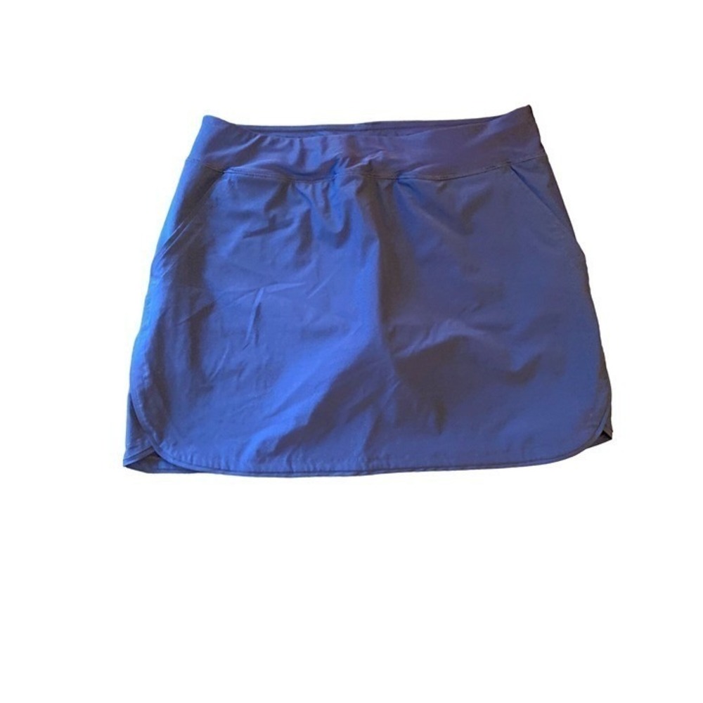 Land's‎ End Blue Quick Dry Skort Elastic Waist Size 14